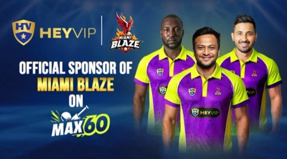 HEYVIP Strengthens Sports Presence as Miami Blaze Official Sponsor for MAX60 Caribbean 2025