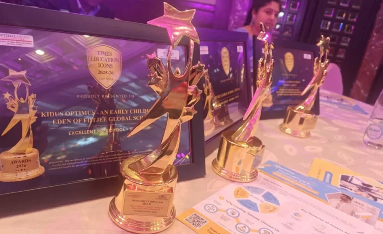 Kidus Optimus from FIITJEE Global School Recognised as Excellent Preschool at Times Education Icons 2025-26
