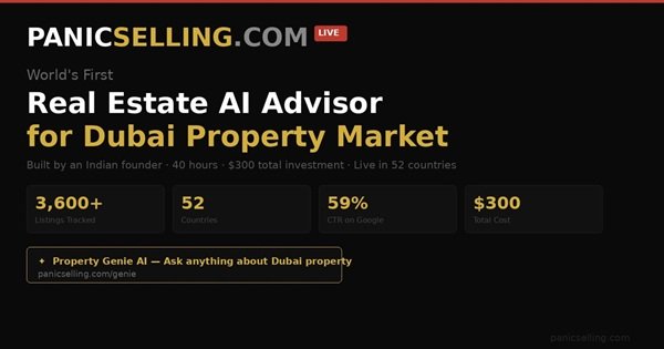 PanicSelling.com Launches Property Genie — AI Real Estate Advisor for Dubai That Knows Today’s Price Drops Before Your Broker Does.