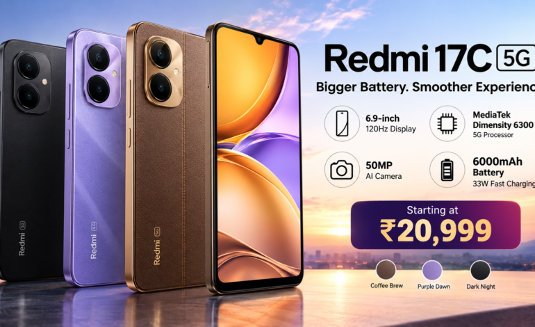Redmi 17C 5G Launched in India Starting at ₹20,999 With 6000mAh Battery, 120Hz Display and 50MP Camera